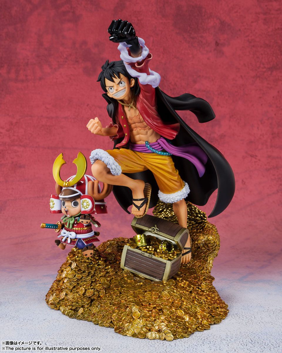 One Piece Figure - Monkey D. Luffy & Chopper Figuarts Zero 100WT Daikaizoku Hyakkei
