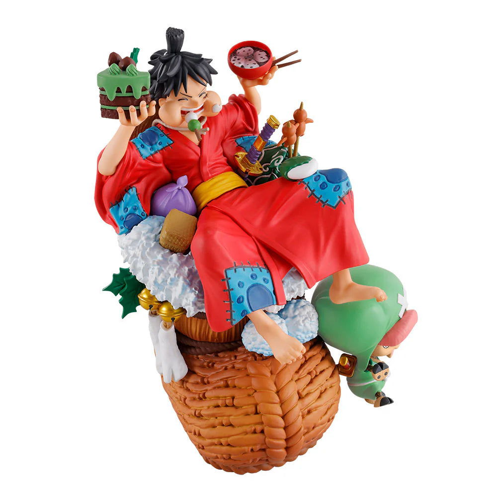 One Piece Figure - Luffy & Chopper Megahouse Puchirama DX Logbox Re Birth Vol. 1