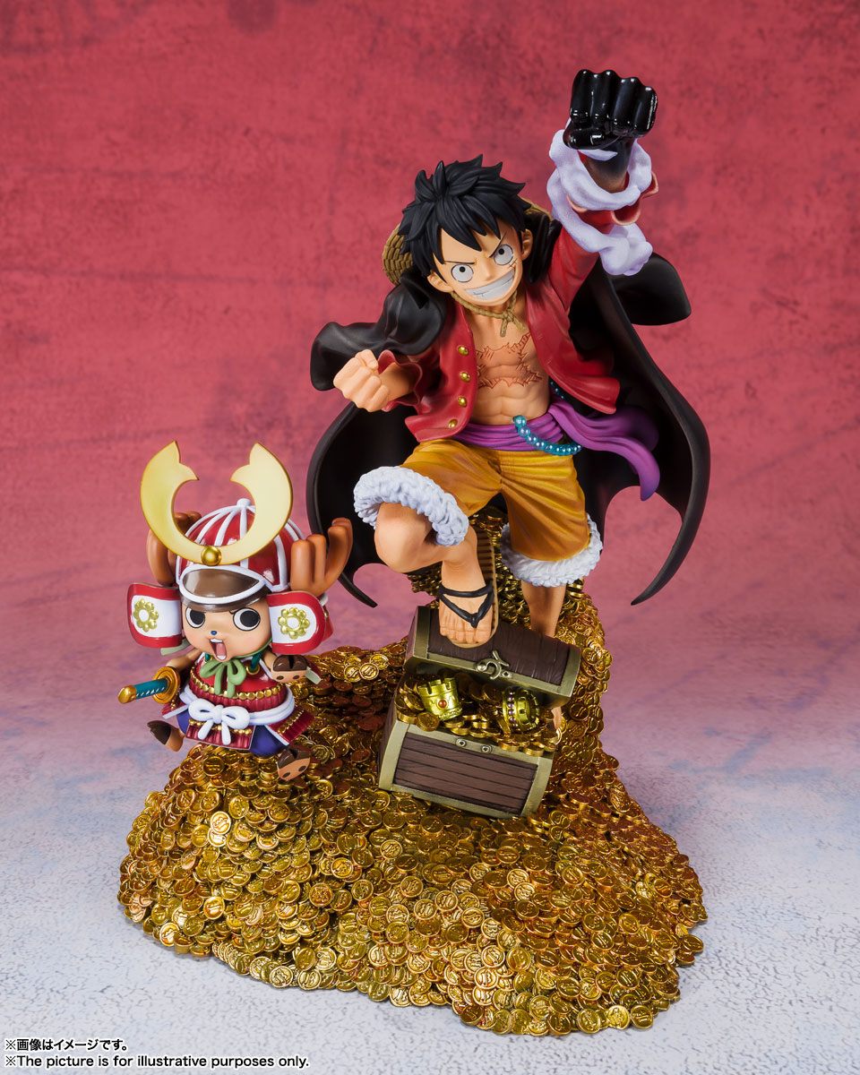 One Piece Figure - Monkey D. Luffy & Chopper Figuarts Zero 100WT Daikaizoku Hyakkei