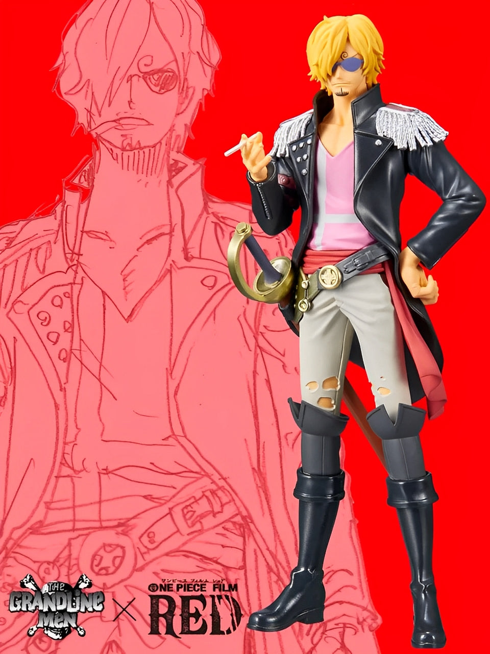 One Piece Figure - Sanji DXF The Grandline Men Film Red