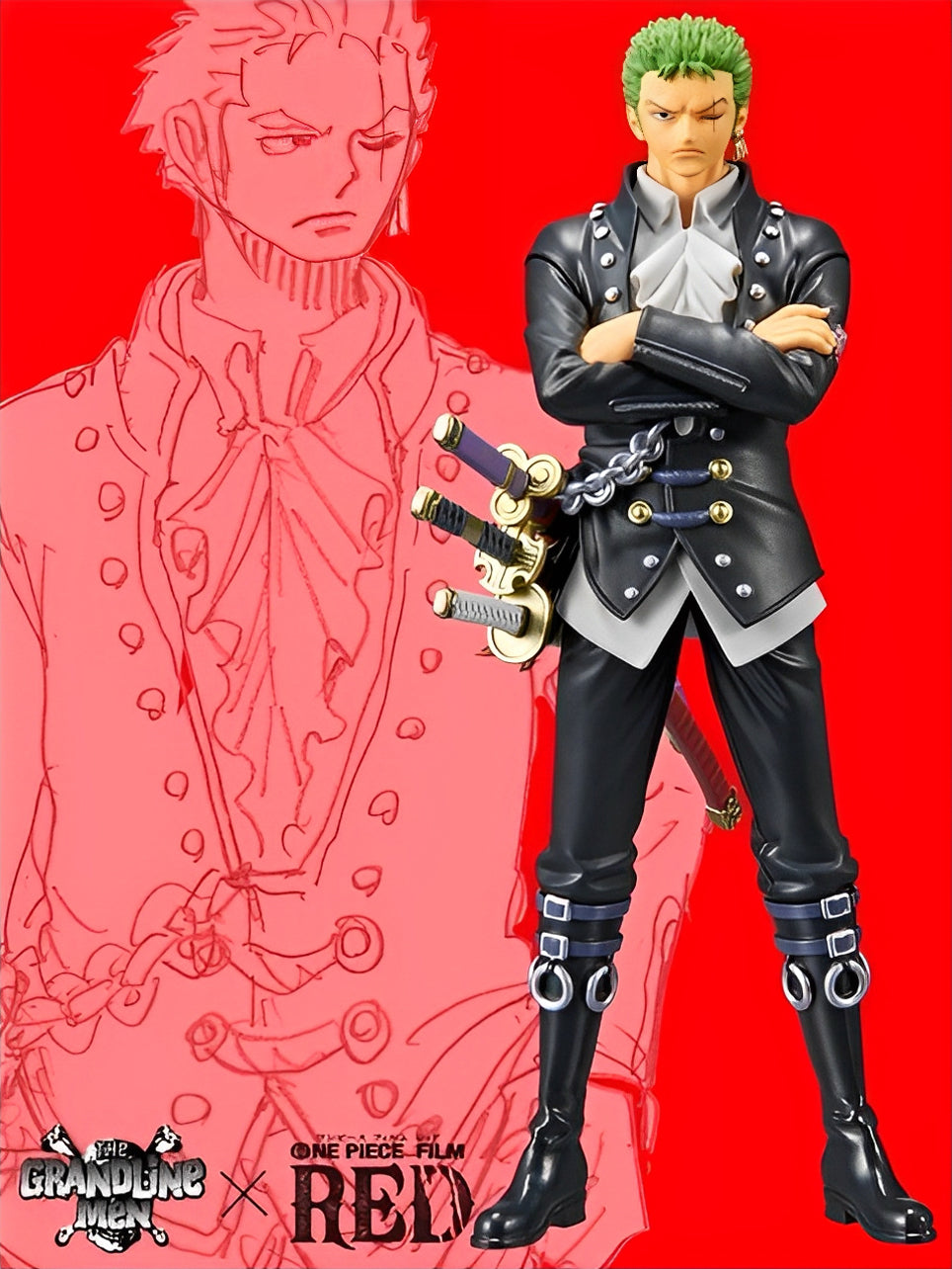 One Piece Figure - Roronoa Zoro DXF The Grandline Men Film Red Vol. 3