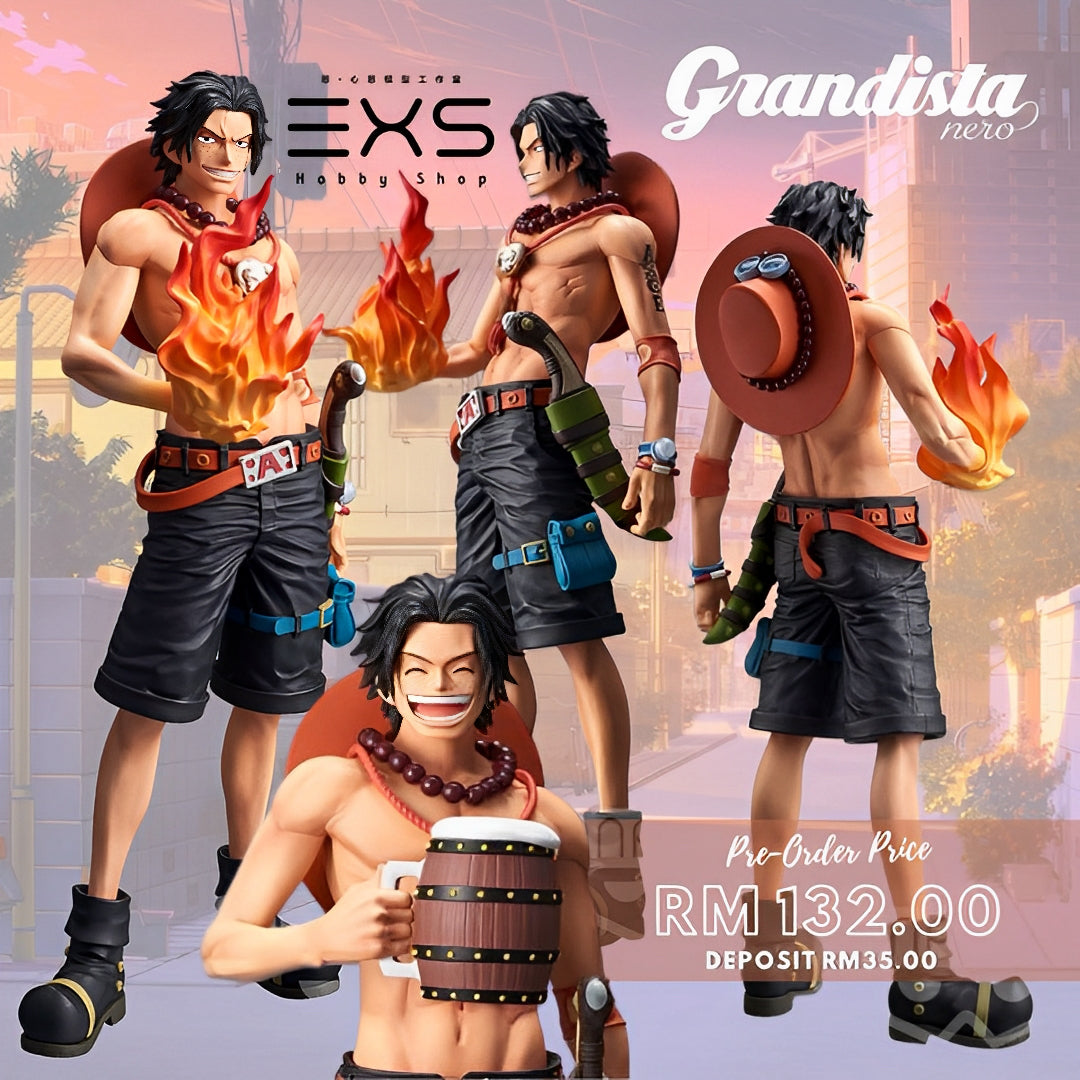 One Piece Figure - Portgas D. Ace Grandista Nero