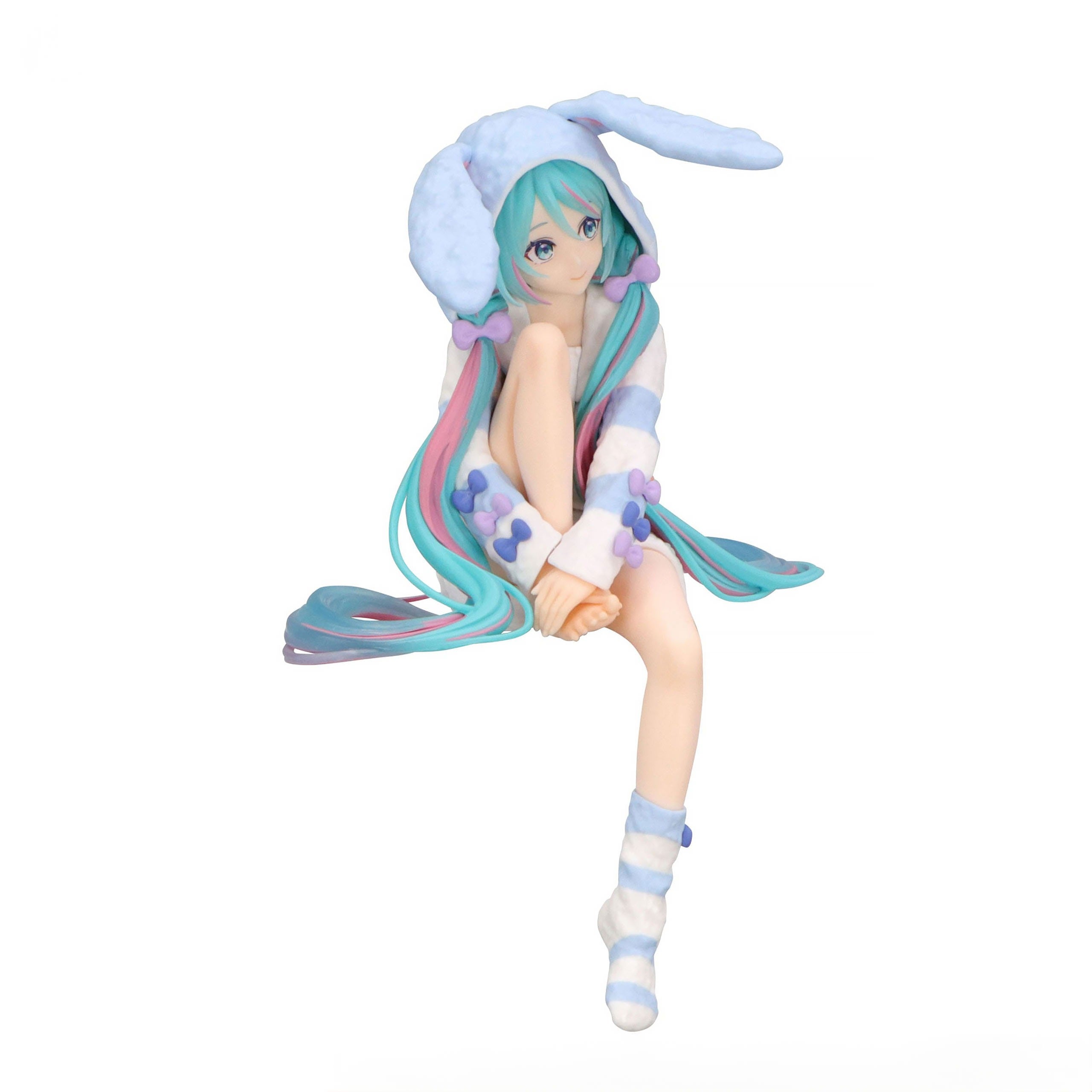 Figurine Vocaloid - Hatsune Miku Rabbit Ear Hood Pajama Blue Noodle Stopper