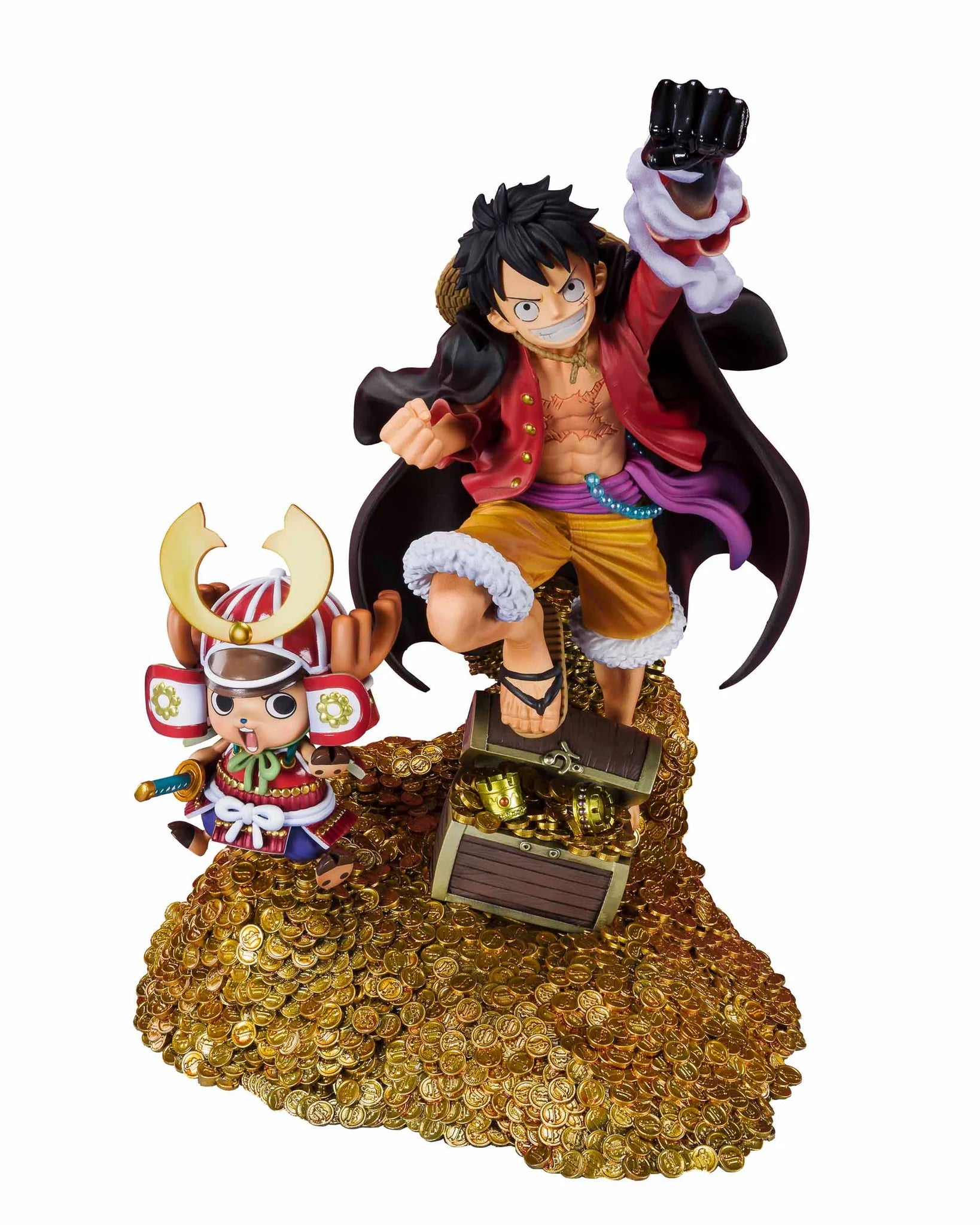 One Piece Figure - Monkey D. Luffy & Chopper Figuarts Zero 100WT Daikaizoku Hyakkei