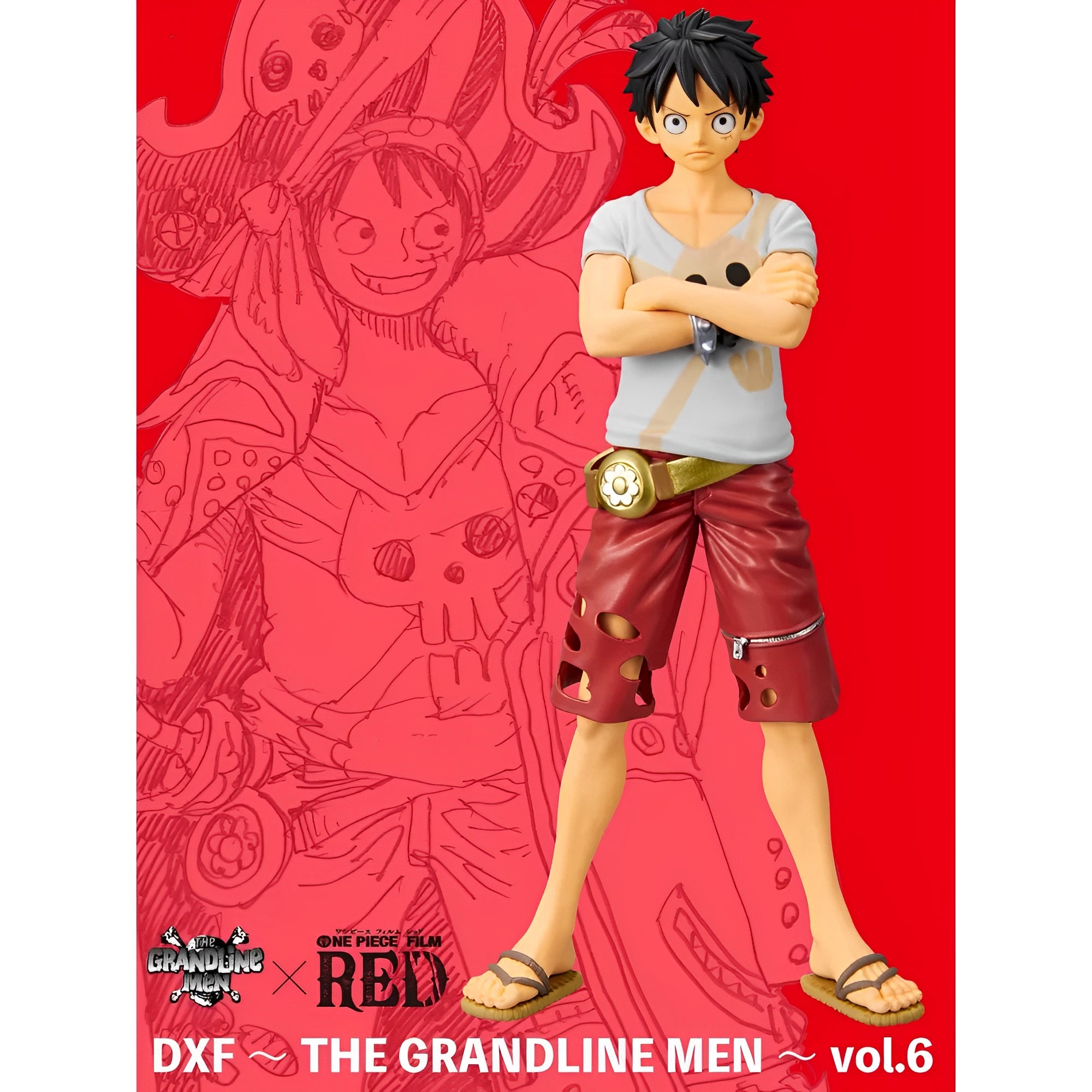 One Piece Figure - Monkey D. Luffy The Grandline Men Film Red Vol. 6