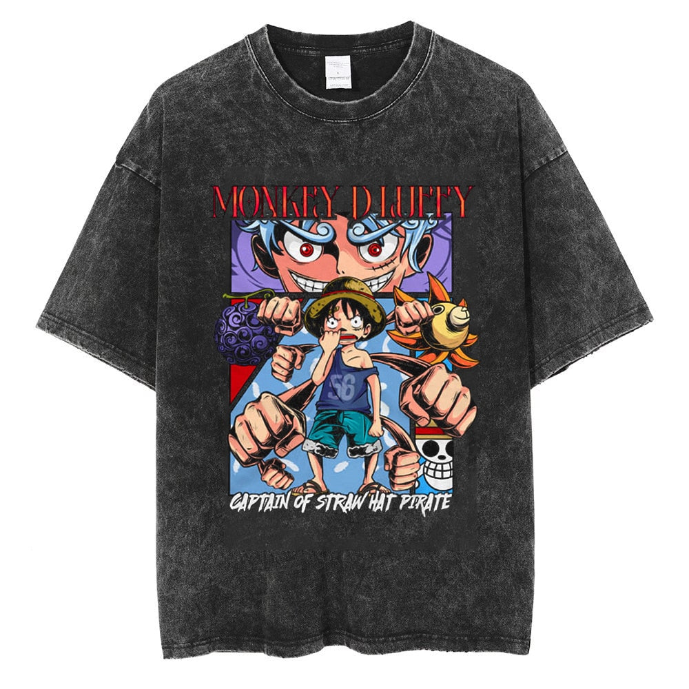 T-Shirt One Piece - Luffy Enfant & Luffy Gear 5