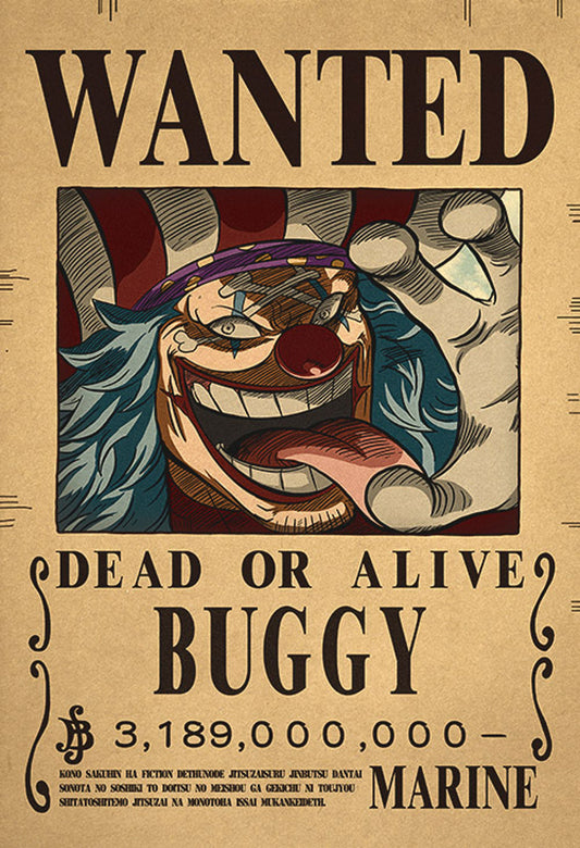 Affiche One Piece Wanted - Baggy Empereur