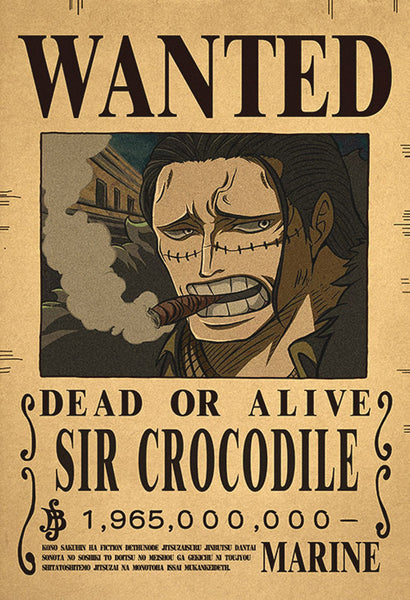 サー・クロコダイル WANTEDポスター One Piece Wanted Poster - Sir Crocodile | Gear5World
