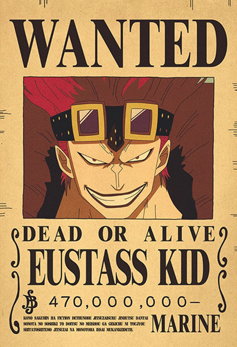 Affiche One Piece Wanted - Eustass Kid