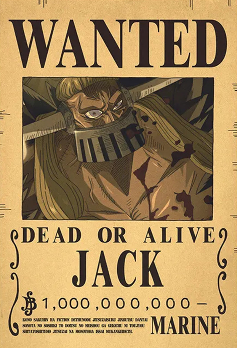 Poster di ricercato di One Piece - Jack