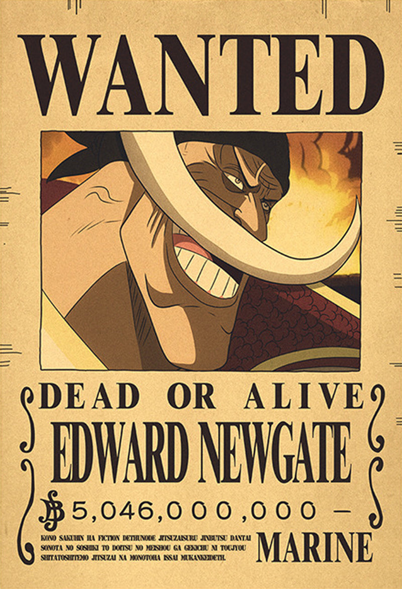 Affiche One Piece Wanted - Edward Newgate Barbe Blanche