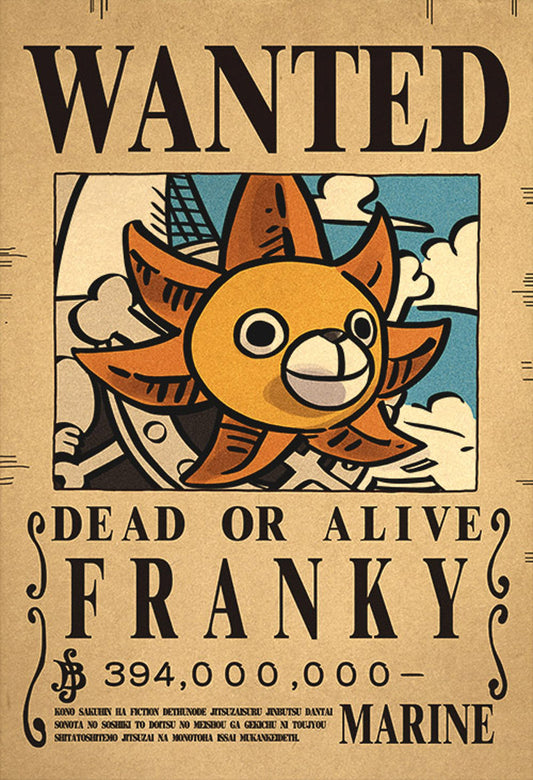 Poster di One Piece ricercato - Franky Sunny