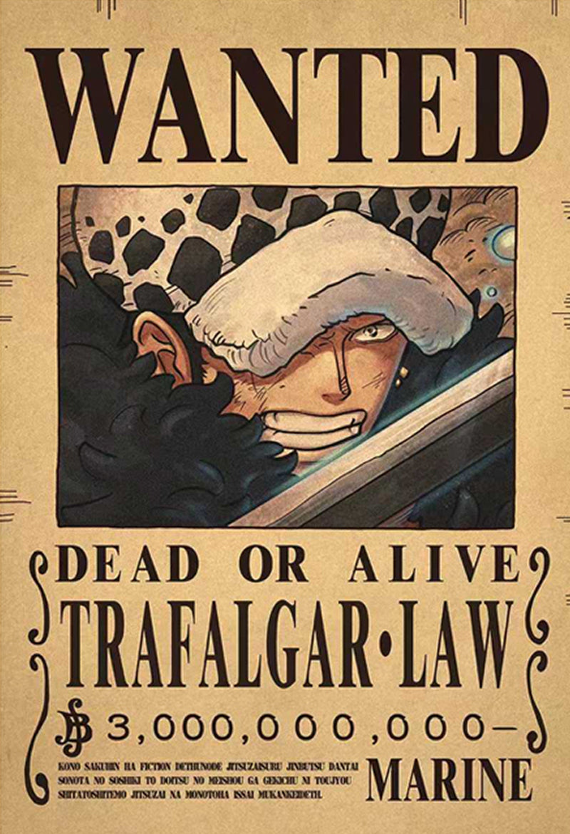 Affiche One Piece Wanted - Trafalgar Law