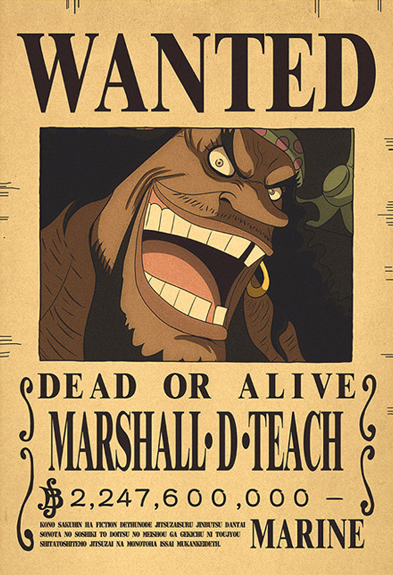 Affiche One Piece Wanted - Marshall D. Teach