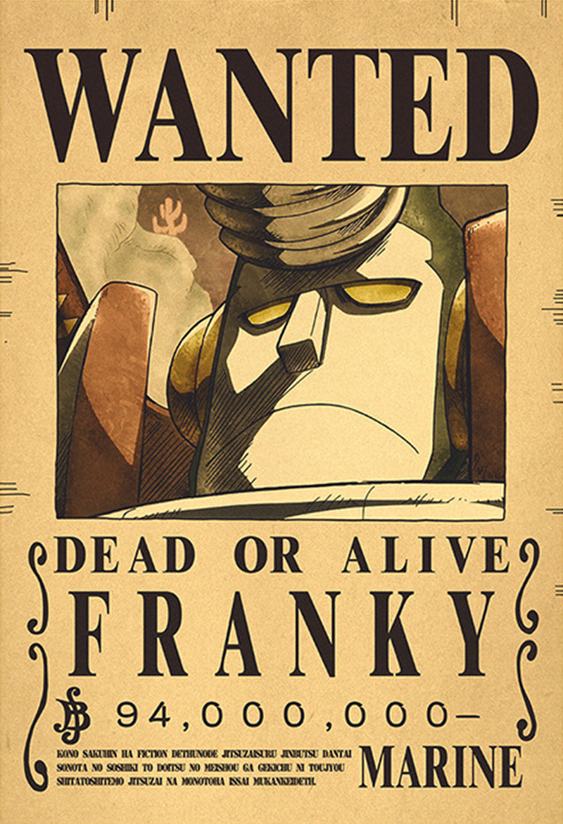 Poster di ricercato di One Piece - Franky