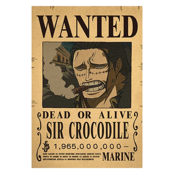 Poster Wanted Crocodile - Affiche One Piece