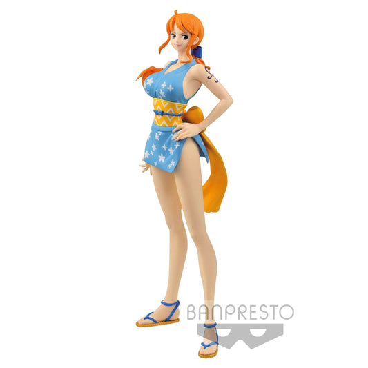 Glazovin 100% originale genuino BP One Piece 25cm Glitter Glamours Wanno Country Nami Kimono Figure Model Toys