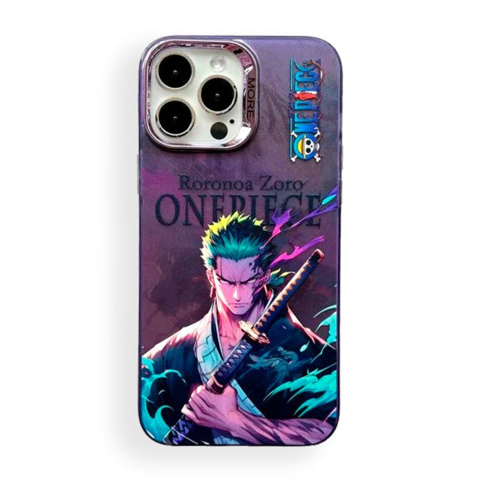 coque one piece zoro metal violet