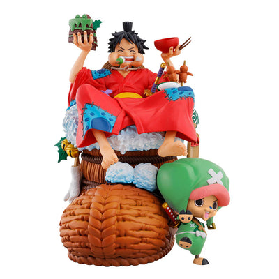 Cute One Piece figurine luffy and Chopper wanokuni megahouse