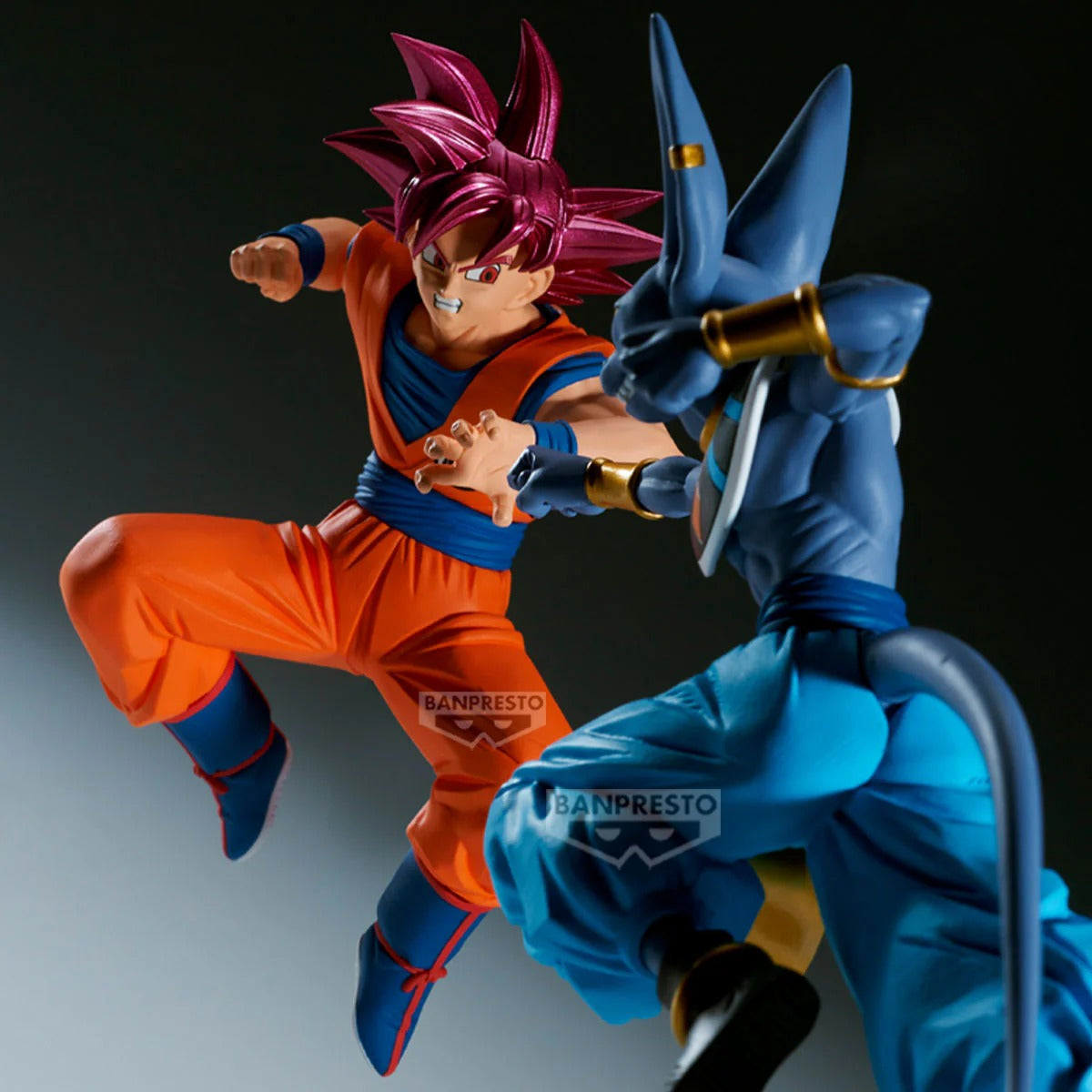Figurine Dragon Ball - Beerus vs Son Goku SSJ God Match Makers