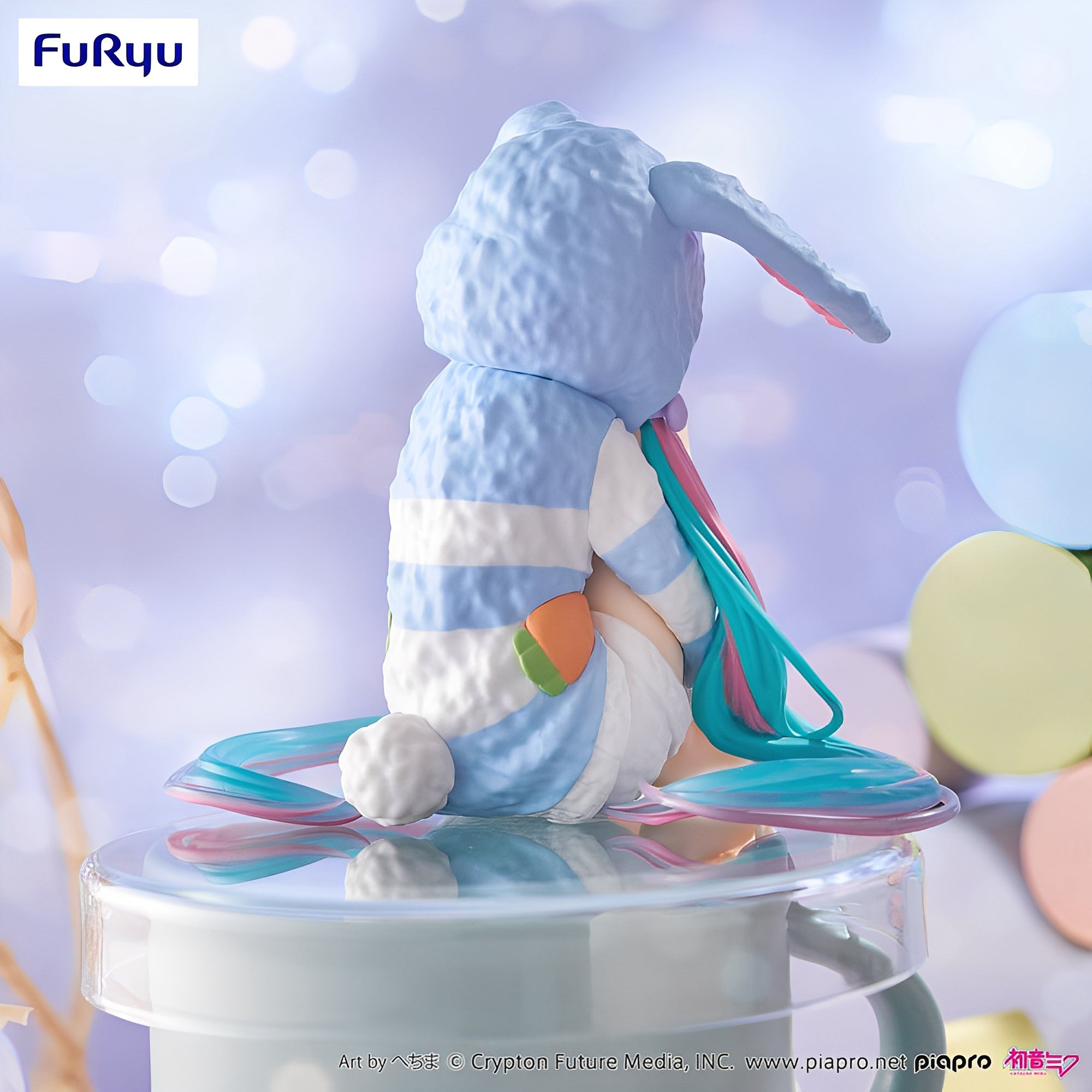 Figurine Vocaloid - Hatsune Miku Rabbit Ear Hood Pajama Blue Noodle Stopper