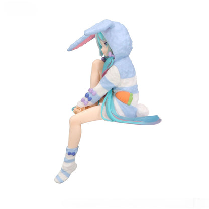 Figurine Vocaloid - Hatsune Miku Rabbit Ear Hood Pajama Blue Noodle Stopper