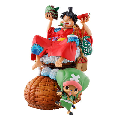 Figurine luffy and Chopper wano megahouse