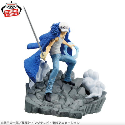 Figurine Trafalgar Law vs barbe noire battle scene