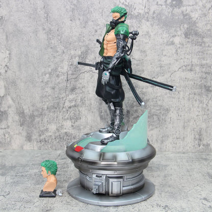 led figurine zoro one piece meca