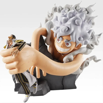 Figurine One Piece - Monkey D. Luffy Gear 5 vs. Borsalino Future Island Egghead Burst of Energy Revible Moment