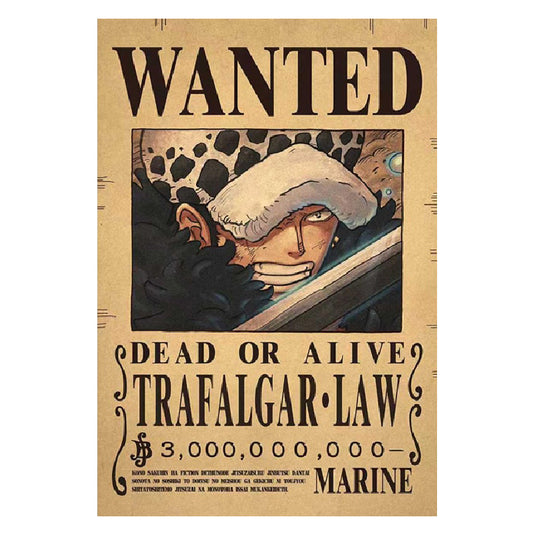 Poster di ricercato di One Piece - Trafalgar Law