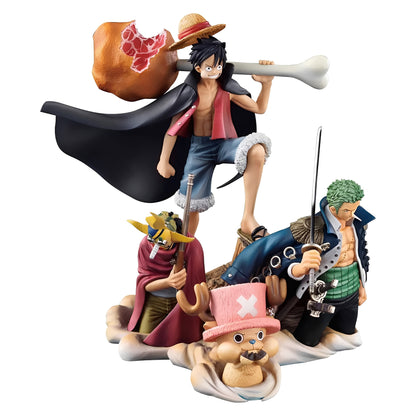 Figurine One Piece - Luffy, Zoro, Chopper & Usopp Desktop Real McCoy Vol. 1