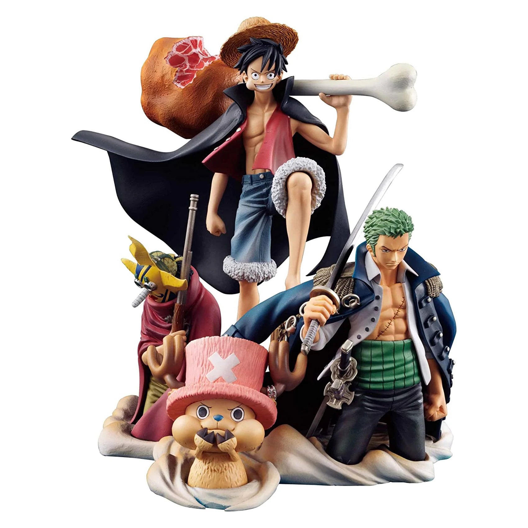 Figurine One Piece - Luffy, Zoro, Chopper & Usopp Desktop Real McCoy Vol. 1