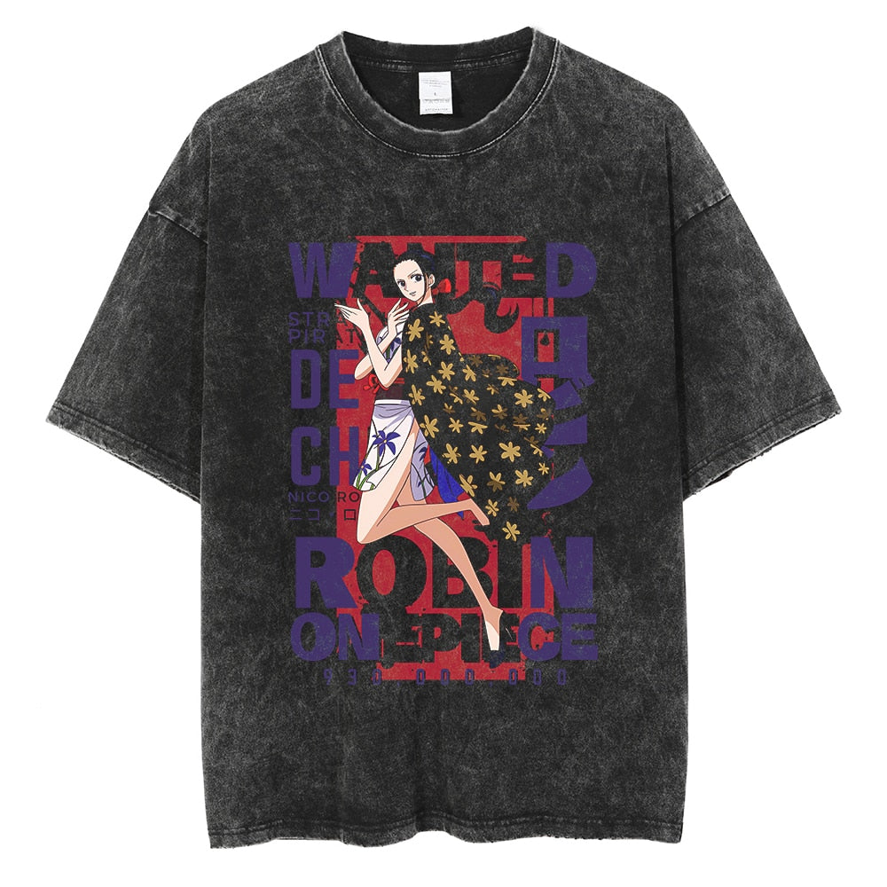 T-Shirt One Piece Oversize - Nico Robin Wano Wanted