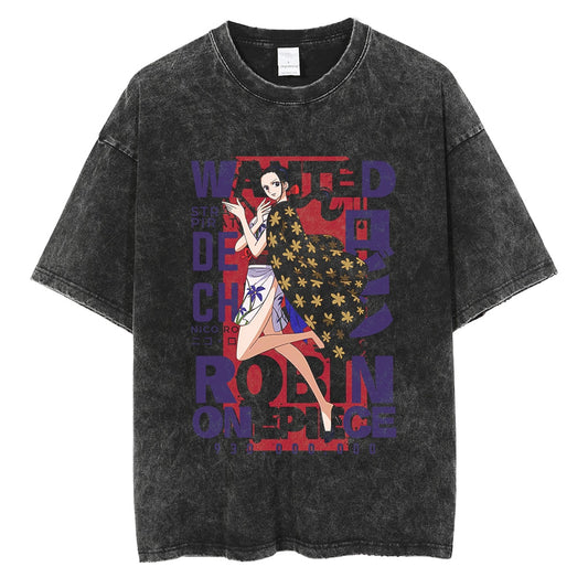 T-shirt oversize One Piece - Cercasi Nico Robin Wano