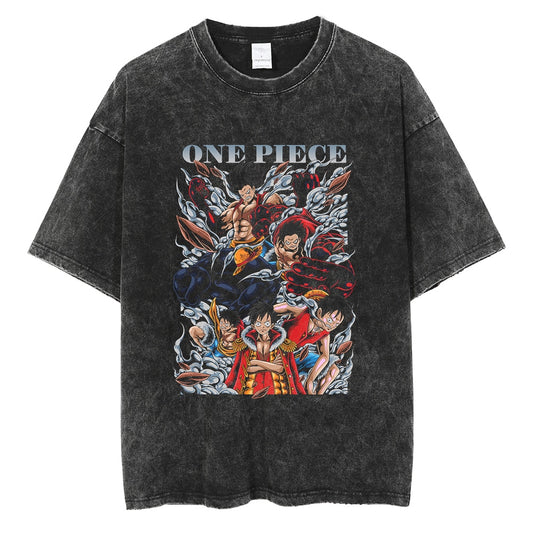 Oversized One Piece T-Shirt - Luffy Gear 2, 3 &amp; 4