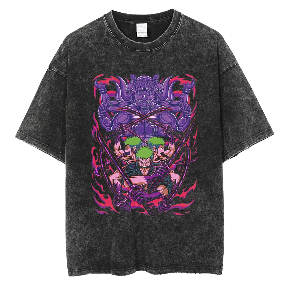 T-shirt oversize in un unico pezzo - Zoro Ashura